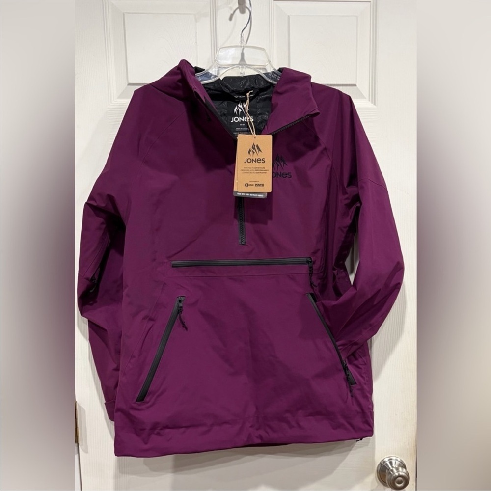 Jones Mountain Women's Small Surf Recycled Anorak Pullover Purple Nwt Ski